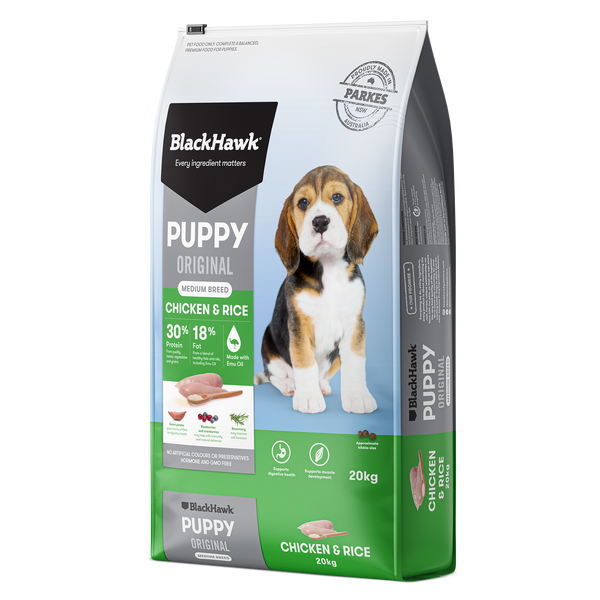 Black hawk chicken and top rice dog food 20kg