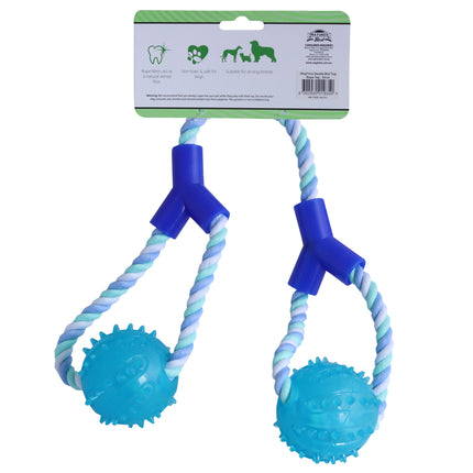WagTime - Double Ball Tug Rope Toy (53cm)