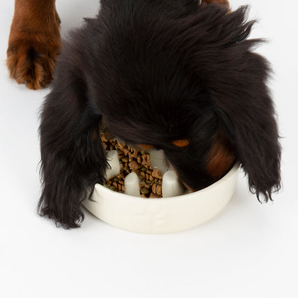 Scruffs - Icon Slow Feeder Pet Bowl Cream (16cm)