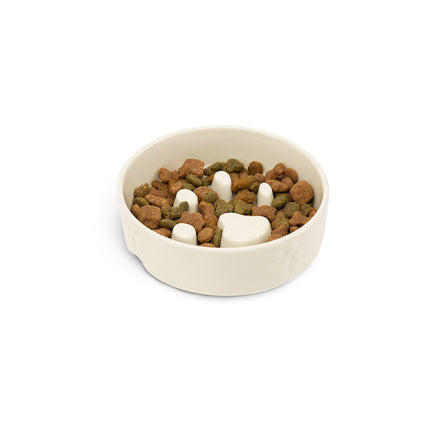 Scruffs - Icon Slow Feeder Pet Bowl Cream (16cm)