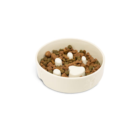 Scruffs - Icon Slow Feeder Pet Bowl Cream (20cm)