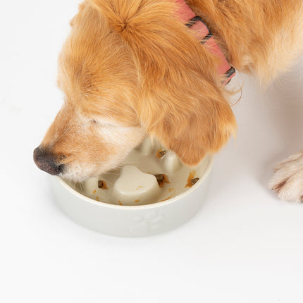 Scruffs - Icon Slow Feeder Pet Bowl Light Grey (16cm)