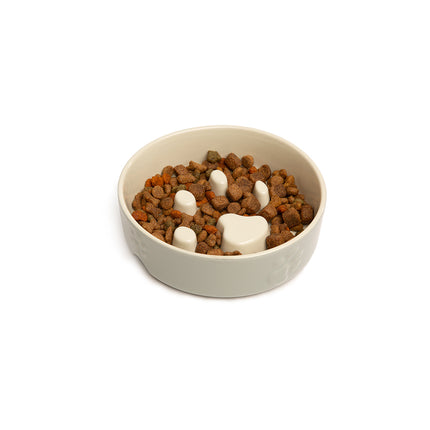 Scruffs - Icon Slow Feeder Pet Bowl Light Grey (16cm)