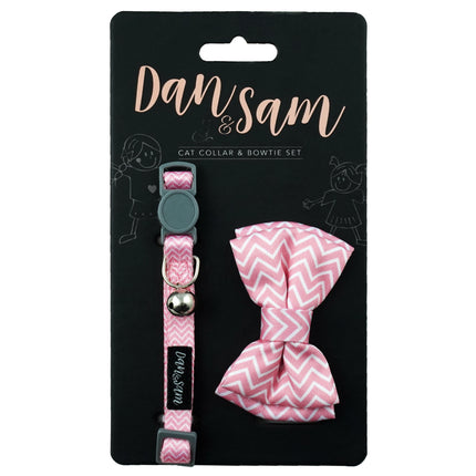 Dan & Sam - Cat Collar & Bowtie (Candy Floss)