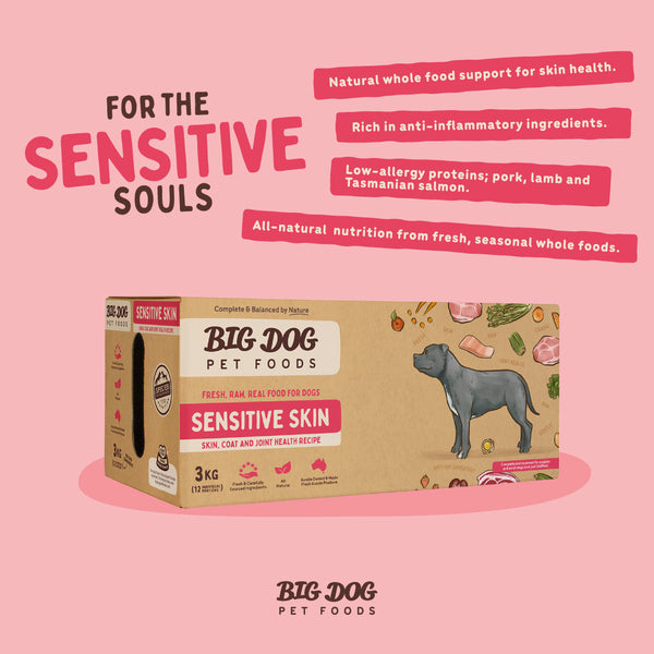 Big dog 2024 barf sensitive skin