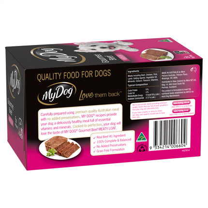 My Dog - Adult Gourmet Beef Meaty Loaf Dog Wet Food (6pk x 100g)