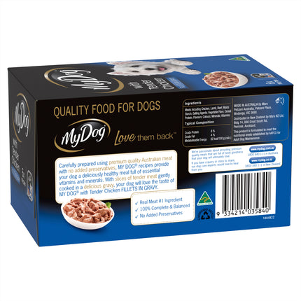 My Dog - Adult Tender Chicken Fillets in Gravy Dog Wet Food (6pk x 100g)