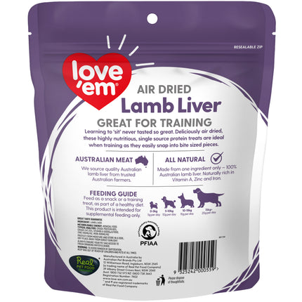 love em - Lamb Liver Air Dried Dog Treat (200g)