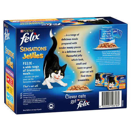 FELIX - Adult Sensations® Jellies Favourites Menu Wet Cat Food (85g x 12pk)