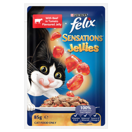 FELIX - Adult Sensations® Jellies Favourites Menu Wet Cat Food (85g x 12pk)