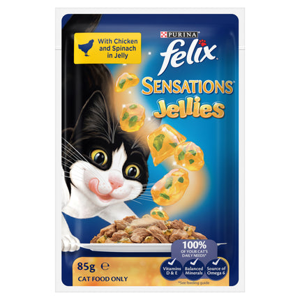 FELIX - Adult Sensations® Jellies Favourites Menu Wet Cat Food (85g x 12pk)
