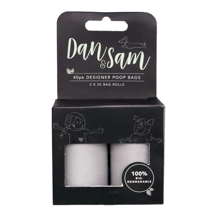Dan & Sam - Biodegradable Poop Bags (Grey) (40pk)