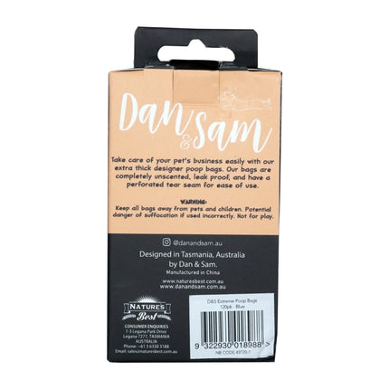 Dan & Sam - Extreme Poop Bags (Blue) (120pk)