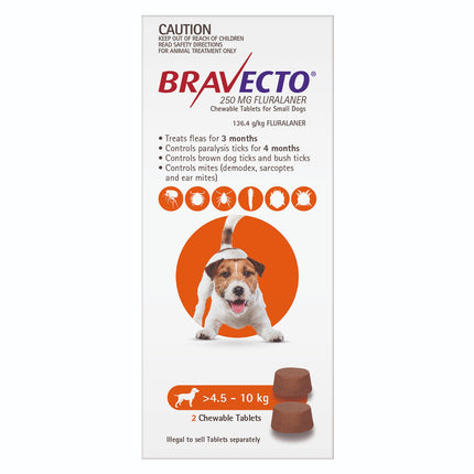Bravecto - Chewable Flea & Tick Tablet for Small Dogs (2pk)
