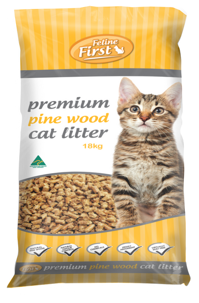 Feline First Pine Wood Cat Litter 18kg