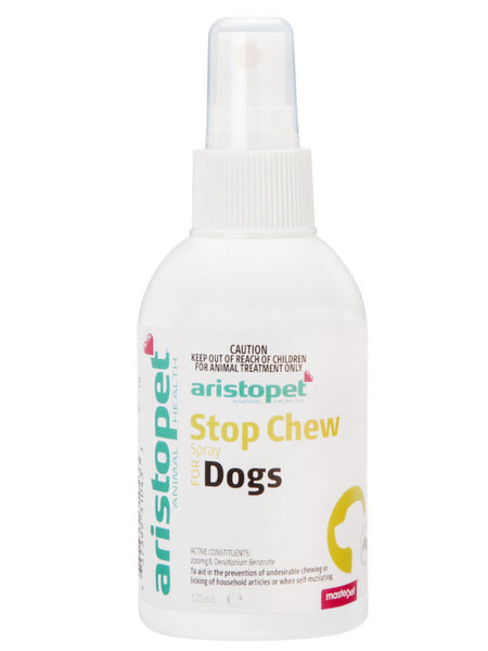 Stop dog chewing top spray