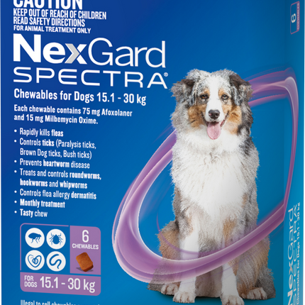 NexGard Spectra - Chewables for Dogs (15.1-30kg) (6pk)