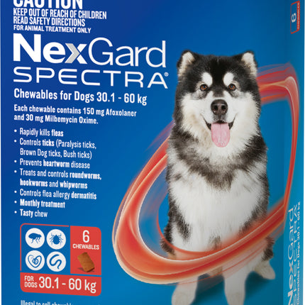 NexGard Spectra - Chewables for Dogs (30.1-60kg) (6pk)