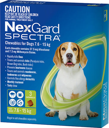 NexGard Spectra - Chewables for Dogs (7.6-15kg)