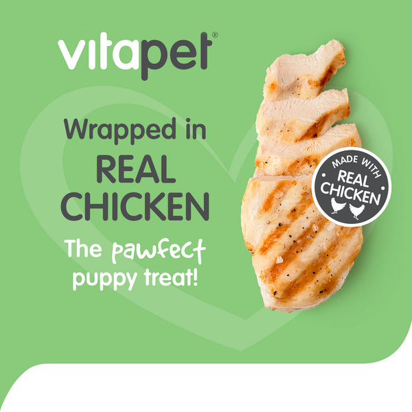 VitaPet Chewz Chicken Wrapped Rawhide Twist Dog Treat 7pk