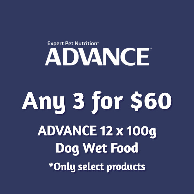 ADVANCE 100g x 12pk Dog Wet Food Multi-Buy - 3 for $60