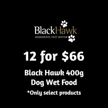 Black Hawk 400g Dog Wet Food Multi-Buy - 12 for $66