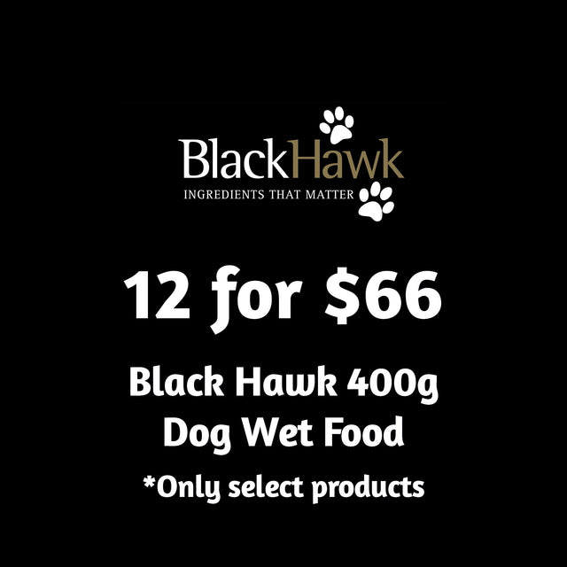 Black Hawk 400g Dog Wet Food Multi-Buy - 12 for $66
