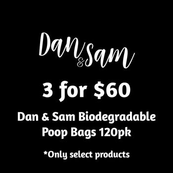 Dan & Sam Biodegradable Poop Bags 120pk Multi-Buy - 3 for $60