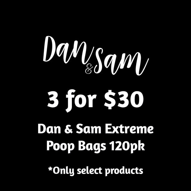 Dan & Sam Extreme Poop Bags 120pk Multi-Buy - 3 for $30
