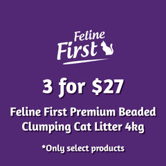 Collection image for: Feline First Beaded Clumping Cat Litter 4kg Multi-Buy 3 for $27