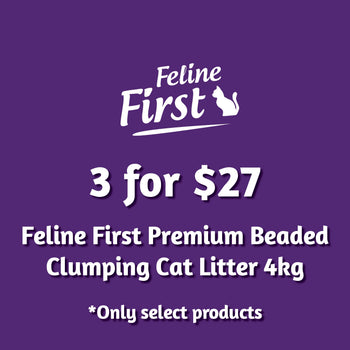 Feline First Beaded Clumping Cat Litter 4kg Multi-Buy 3 for $27