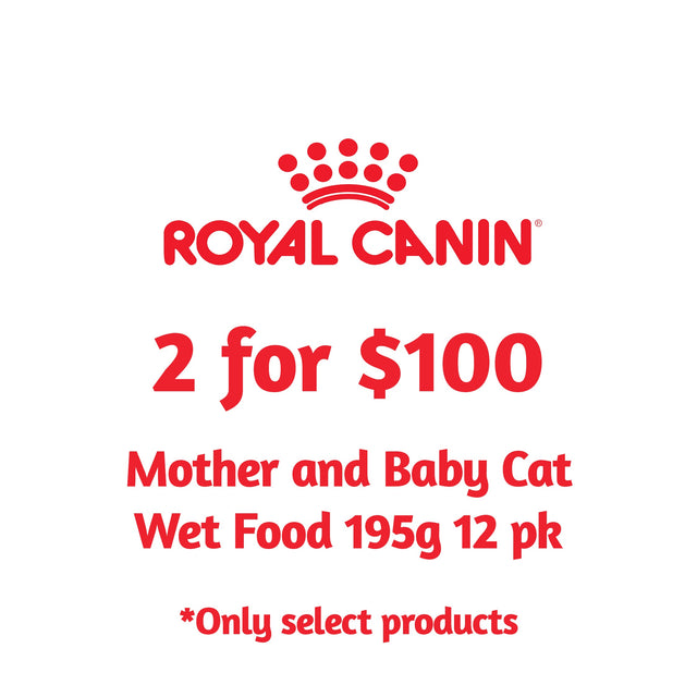 Royal Canin Mother and Baby Cat Wet Food 12 x 195g Multi-Buy 2 for $100