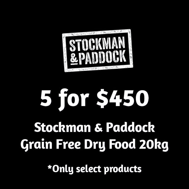 Stockman & Paddock Grain Free Dog Dry Food 20kg Multi-Buy - 5 for $450
