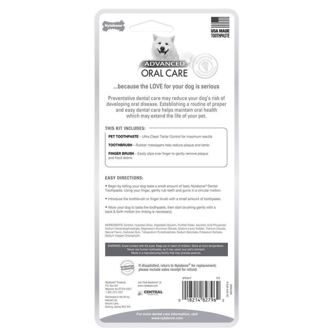 Nylabone - Advanced Oral Care Dental Kit for Dogs