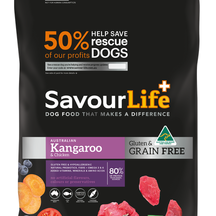 SavourLife - Grain Free Kangaroo & Chicken Dog Dry Food (2.5kg)