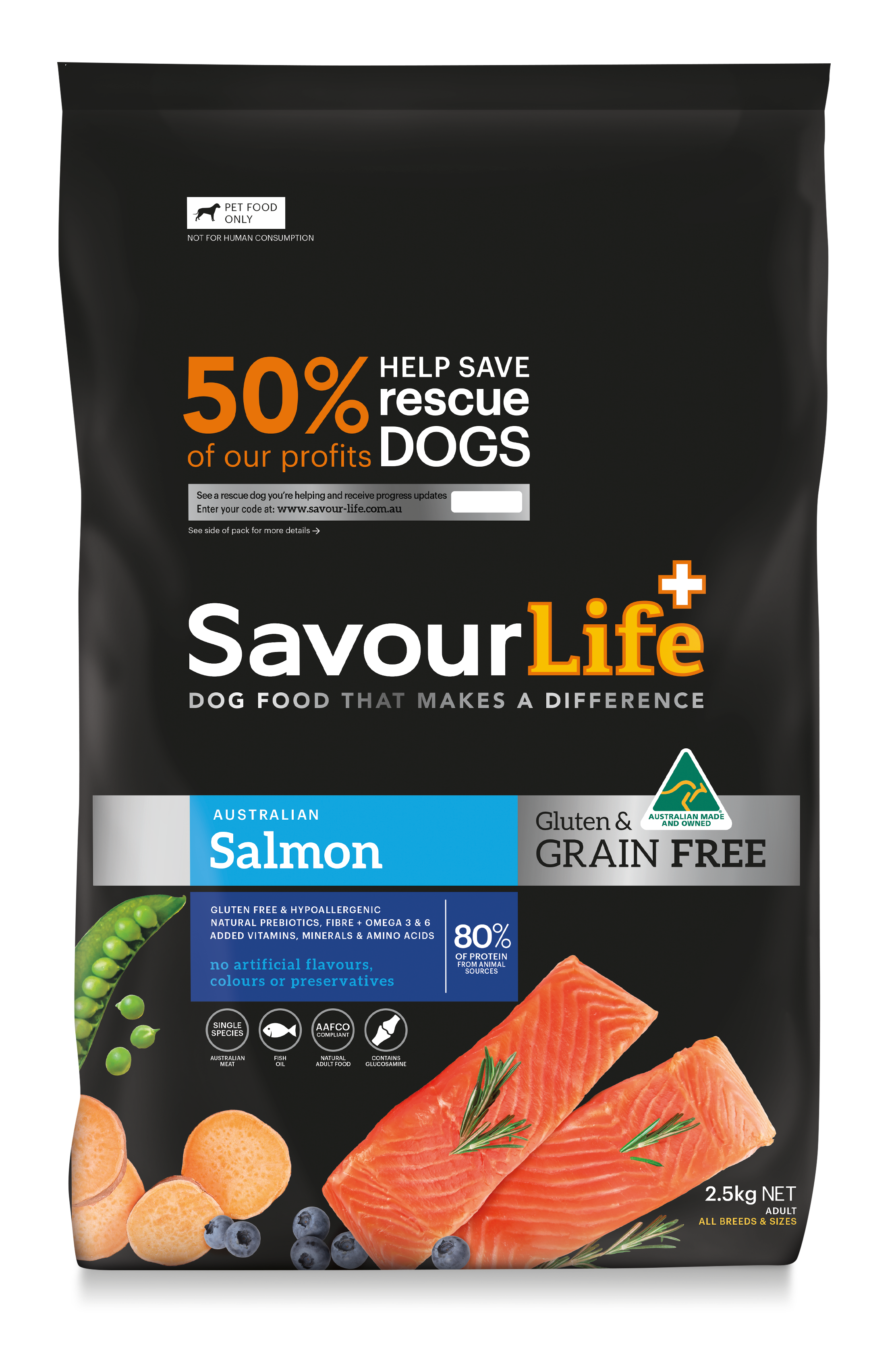 SavourLife Grain Free Salmon Dog Dry Food – Pets Domain