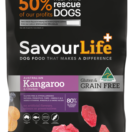 SavourLife - Grain Free Kangaroo & Chicken Dog Dry Food (10kg)
