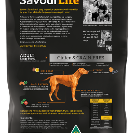 SavourLife - Grain Free Ocean Fish Large Breed Dog Dry Food (15kg)