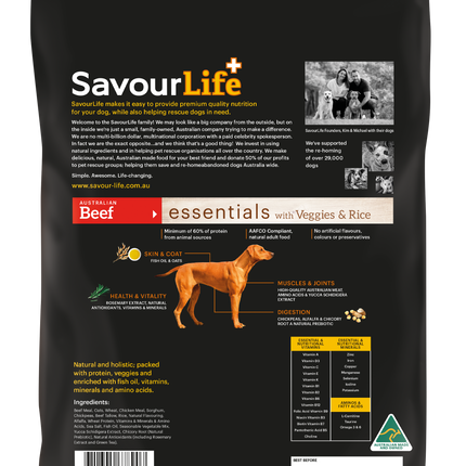 SavourLife - Essentials Beef Dog Dry Food (3kg)