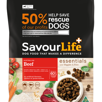 SavourLife - Essentials Beef Dog Dry Food (3kg)