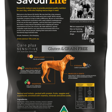 SavourLife - Grain Free Ocean Fish CarePlus Sensitive Dog Dry Food (10kg)