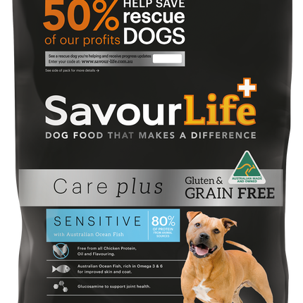 SavourLife - Grain Free Ocean Fish CarePlus Sensitive Dog Dry Food (10kg)
