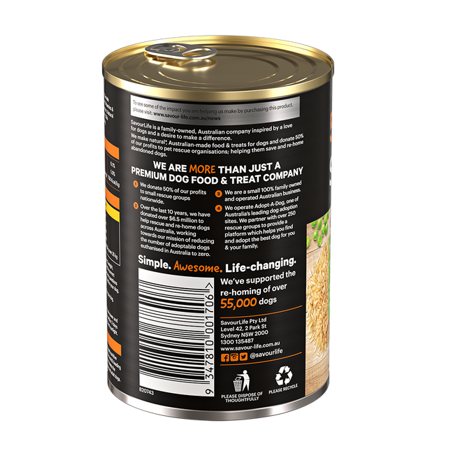 SavourLife - Essentials Lamb with Vegetables & Rice Dog Wet Food (400g)