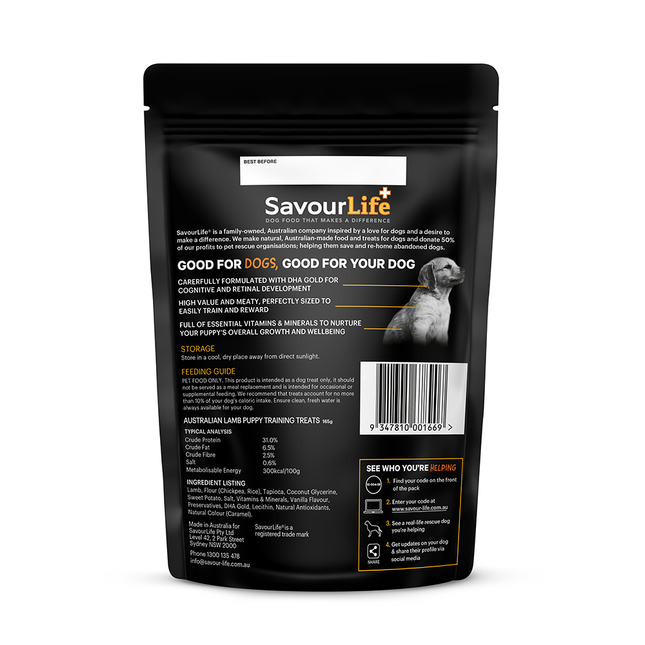 SavourLife Australian Lamb Puppy Training Treats 165g