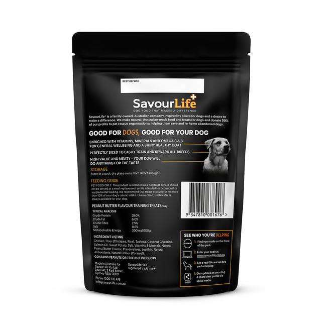 SavourLife Australian Peanut Butter Flavour Training Treats 165g