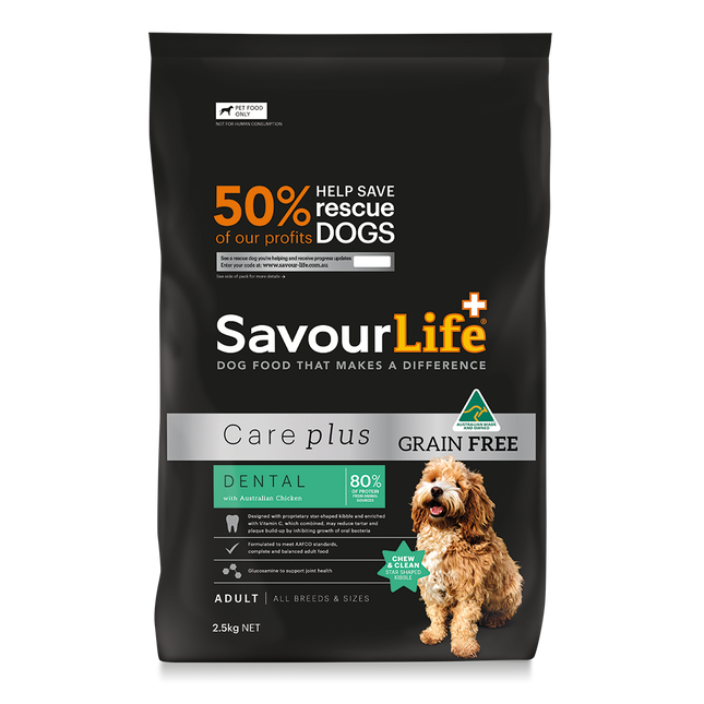 SavourLife Grain Free Care Plus Dental Chicken Dog Dry Food (2.5kg)
