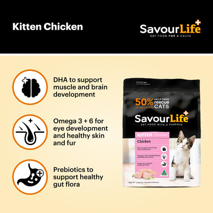 SavourLife Kitten Chicken Dry Cat Food (2kg)