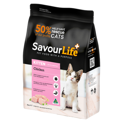 SavourLife Kitten Chicken Dry Cat Food (2kg)