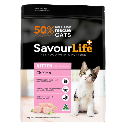SavourLife Kitten Chicken Dry Cat Food (4kg)