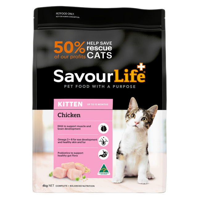 SavourLife Kitten Chicken Dry Cat Food (4kg)